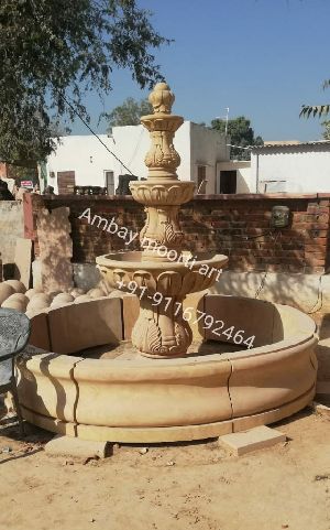 Marble Lion Water Fountain