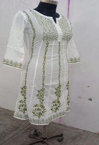 RFF-222 Lucknowi Chikankari Long Kurti