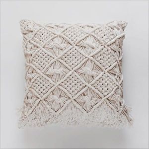 Handmade macrame cushion cover