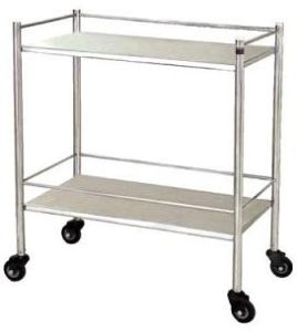 Instrument Trolley S.S 2 Shelves 18 X 18 X 35