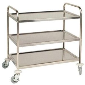 Instrument Trolley S.S 3 Shelves 24 X 18 X 35