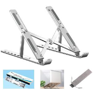 Adjustable Foldable Laptop Stand Metal (Silver)
