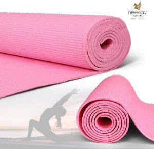 Neerav Exports Yoga Mat with Carry Straps - Multi Purpose Eco Friendly Mats 4 MM Thick Non Slip