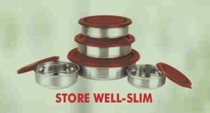 Store Well Slim Stainless Steel Container