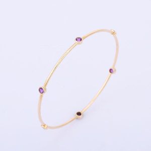 Amethyst 18K Yellow Gold Bracelet