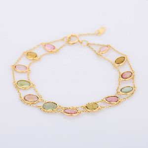 Tourmaline 18K Yellow Gold Bracelet