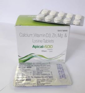 Calcium, Vitamin D3, Zn, Mg and Lysine Tablets