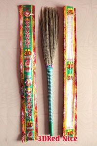 3D Red Grass Broom