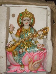 Marble Sarasvati Statue
