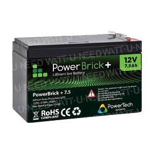 PowerBrick 12V 7.5Ah lithium battery