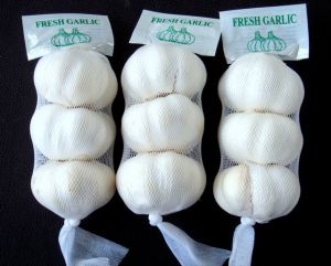 Pure white garlic