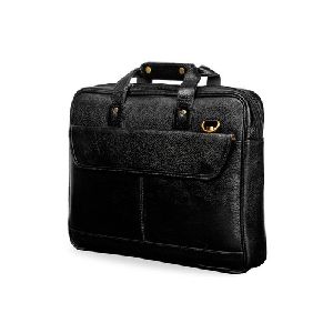 Black Leather Laptop Bag