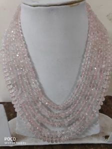 Natural Rose Quartz Laser Cut beads