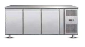 Three Door Stainless Steel Undercounter Refrigerator