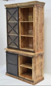 wooden glass cabinet