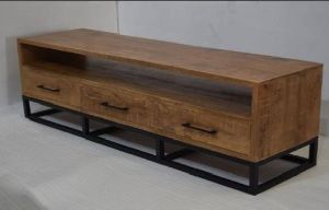 Wooden Table with Shelf & Drawer