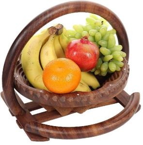 Wooden Fruit Foldable Basket