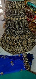 Vol 3 Velvet Embroidered Bridal Lehenga