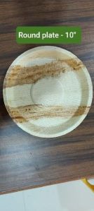 10 inch round areca leaf plate