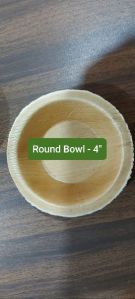 4 Inch Areca Leaf Round Bowl