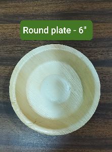 6 inch round Areca Leaf Plate