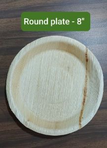 8 Inch Round Areca Leaf Plate