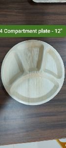 Areca Leaf 4 Partition Plate