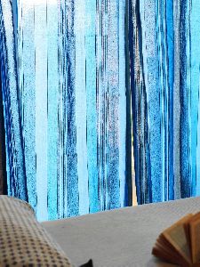 Blue Striped Curtain