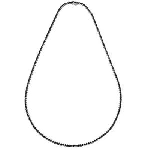 17.50 Carat Black Diamond Tennis Necklace In 14k White Gold For Mens Online