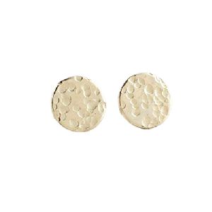 Gold Textured Stud Earrings
