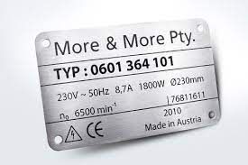 aluminium label