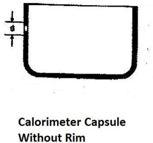 CALORIMETER CAPSULE WITH RIM