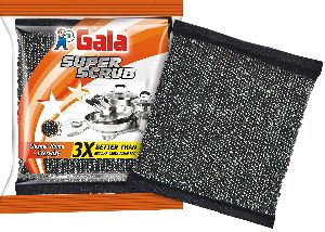 gala super black pack of 6 steel scrub set