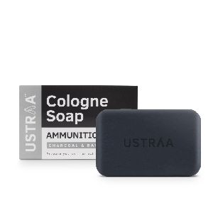 Ustraa Ammunition Cologne Soap with Charcoal & Bay Leaf, 125 gm