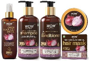 wow skin science onion black seed oil hair care kit