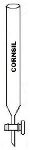 Column chromatography with sintered disc and screwcock CORNSIL