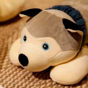 husky doll plush toys sitting sleeping pillow