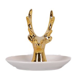 Deer Head Jewelry Storage Ceramic Plate