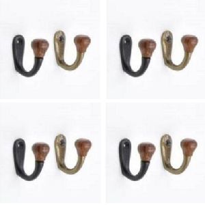 Rosewood & Teakwood Cast Iron Hook