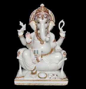 Marble Ganesh Murti in 30inches