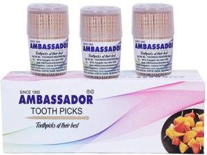 Ambassador Round Wooden Toothpicks