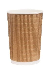 Rippled Paper Container with Lid