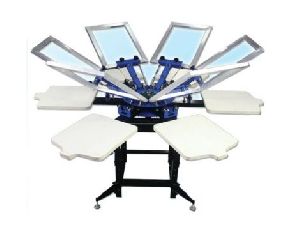 Four Colour Flat T-shirt Screen Printing Machine