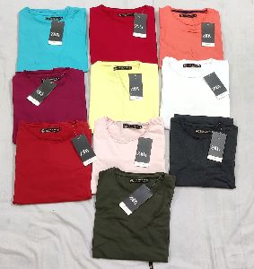 Branded Mens Cotton Raw Neck T shirts