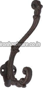 Rustic cast iron coat hook