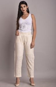 Beige Cotton Trousers