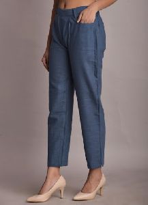 Blue Cotton Trousers