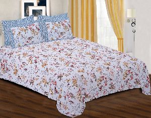 Cotton king Size Double Bed Sheet Snowy