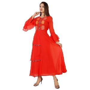 Flared Rayon Kurtis