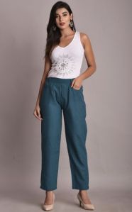 Green Cotton Trouser